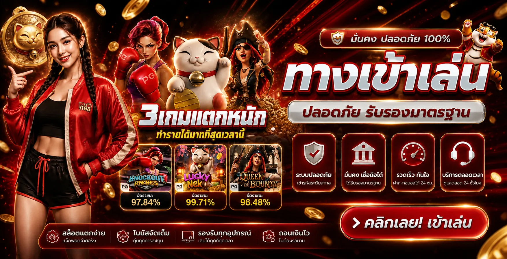 ทางเข้า YOU168 พร้อมเกม PG Soft